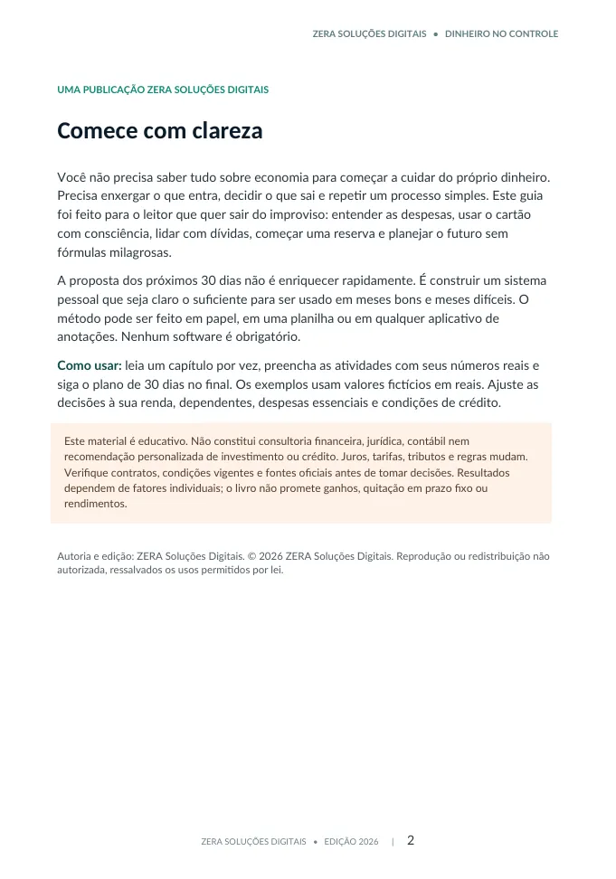 Página real de apresentação do e-book